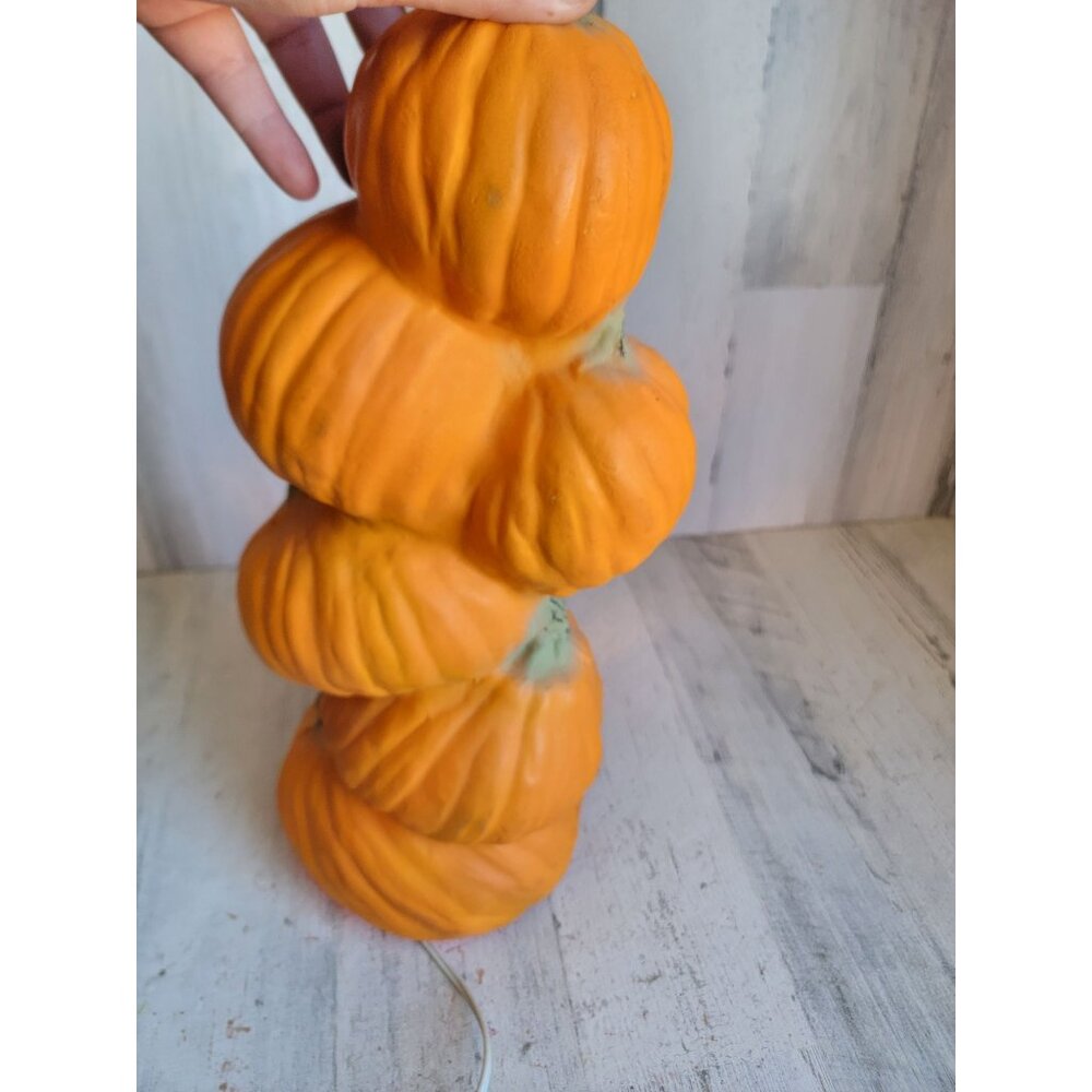 Gemmy pumpkin stack Halloween light up home decor prop Styrofoam - Picture 6 of 10